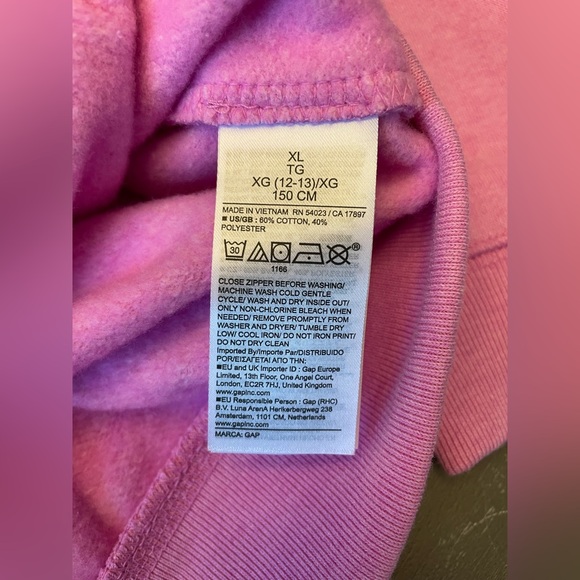 GAP Kids Purple Full Zip Hoodie with Pink/Orange Brand Accents - Picture 5 of 5
